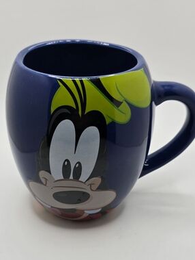 Disney Goofy Garwsh! Mug Disney Parks Blue Ceramic Coffee Cup Oversized 16oz EUC